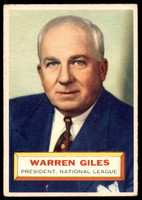 1956 Topps #2 Warren Giles DP PRES Very Good  ID: 220391