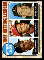 1968 Topps #   1 Roberto Clemente/Tony Gonzalez/Matty Alou N.L. Batting Leaders Excellent+  ID: 276998