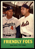 1963 Topps # 68 Duke Snider/Gil Hodges Friendly Foes Excellent+  ID: 235627