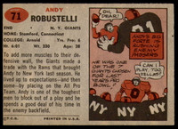 1957 Topps #71 Andy Robustelli Ex-Mint  ID: 252555