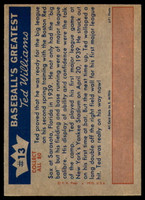 1959 Fleer Ted Williams #13 1939 - Ted Shows He Will Stay Near Mint 