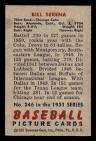 1951 Bowman #246 Bill Serena Excellent+  ID: 298341