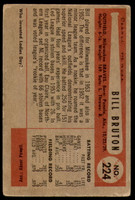 1954 Bowman #224 Bill Bruton UER G-VG  ID: 253675