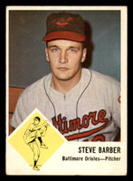 1963 Fleer #  1 Steve Barber Excellent  ID: 281489