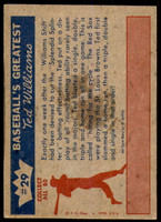 1959 Fleer Ted Williams #29 Ted Hits For The Cycle Excellent 