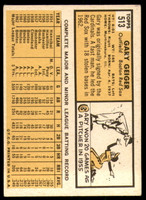 1963 Topps #513 Gary Geiger VG-EX 