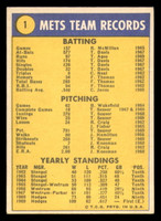 1970 Topps #   1 World Champions Mets Very Good  ID: 288374