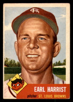 1953 Topps #65 Earl Harrist Very Good  ID: 300945