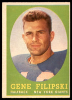 1958 Topps #1 Gene Filipski Excellent+ RC Rookie  ID: 266071