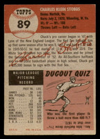 1953 Topps #89 Chuck Stobbs DP Excellent+ 