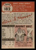 1953 Topps #182 Bobby Hofman Very Good  ID: 296054