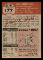 1953 Topps #177 Jim Dyck G-VG RC Rookie 