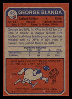1973 Topps # 25 George Blanda Ex-Mint  ID: 297620