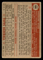 1952 Topps #109 Ted Wilks Good  ID: 285676