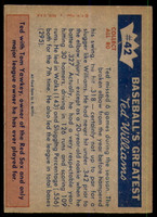 1959 Fleer Ted Williams #42 1951 - Williams Slowed By Injury Excellent+ 