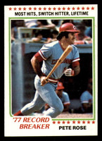 1978 Topps #   5 Pete Rose RB Near Mint+ 