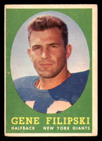 1958 Topps #1 Gene Filipski Excellent RC Rookie  ID: 268174