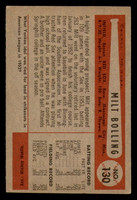 1954 Bowman #130 Milt Bolling Excellent 