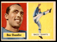 1957 Topps #23 Don Chandler Excellent+ RC Rookie 