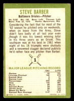 1963 Fleer #  1 Steve Barber G-VG  ID: 281487