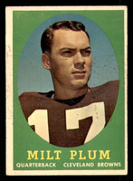 1958 Topps #5 Milt Plum Excellent+ RC Rookie  ID: 270005
