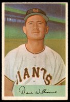 1954 Bowman #9 Dave Williams Excellent 