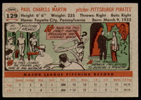 1956 Topps #129 Paul Martin Excellent RC Rookie  ID: 254178