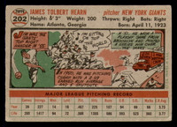 1956 Topps #202 Jim Hearn VG-EX  ID: 298980