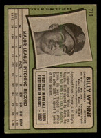 1971 Topps #718 Billy Wynne Excellent+ High Number 