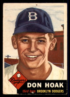 1953 Topps #176 Don Hoak Poor RC Rookie 