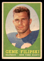 1958 Topps #1 Gene Filipski Very Good RC Rookie 