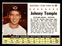 1961 Post Cereal #61 Johnny Temple Ex-Mint  ID: 280247