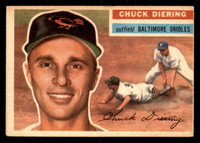 1956 Topps #19B Chuck Diering White Backs VG-EX  ID: 296478