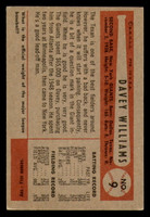 1954 Bowman #9 Dave Williams Very Good  ID: 276557