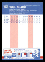 1987 Fleer #269 Will Clark Near Mint+ RC Rookie  ID: 271496