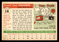 1955 Topps #18 Russ Kemmerer Very Good RC Rookie  ID: 296337