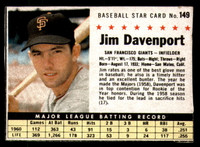 1961 Post Cereal #149 Jim Davenport Excellent+  ID: 280481