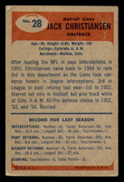 1955 Bowman #28 Jack Christiansen G-VG  ID: 270840