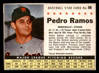 1961 Post Cereal #98 Pedro Ramos Ex-Mint  ID: 280346