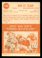 1963 Topps #140 Bob St. Clair Excellent+ 