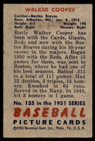 1951 Bowman #135 Walker Cooper Excellent+  ID: 209933