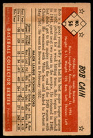 1953 Bowman Color #56 Bob Cain Very Good 