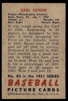 1951 Bowman #83 Carl Scheib Excellent+  ID: 209881