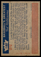 1959 Fleer Ted Williams #40 Ted Crashes Into Wall Ex-Mint  ID: 235176