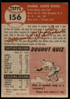 1953 Topps #156 Jim Rivera DP Very Good RC Rookie  ID: 237249