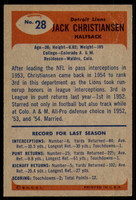 1955 Bowman #28 Jack Christiansen Excellent+  ID: 222243