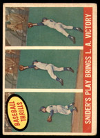 1959 Topps #468 Duke Snider Snider's Play Bring L.A. Victory Very Good  ID: 241191