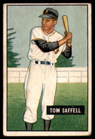 1951 Bowman #130 Tom Saffell Very Good RC Rookie  ID: 226863