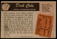 1955 Bowman #28 Dick Cole Excellent+ 