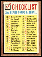 1962 Topps #98 Checklist 89-176 Excellent+  ID: 236366
